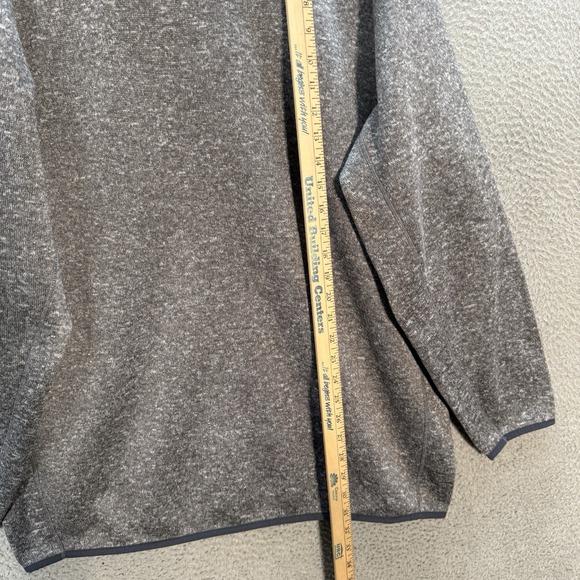 Chicago Blackhawks Sweatshirt Adult 2XL XXL Gray Heather Embroidered 1/4 Zip - Picture 4 of 11